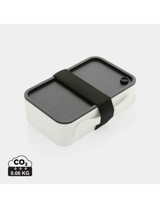 Lunch box avec fourchette-cuillère en rPP GRS personnalisable
