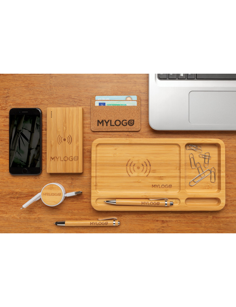 Organiseur de bureau avec induction 5W personnalisable