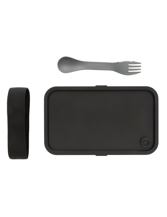 Lunch box avec fourchette-cuillère en rPP GRS personnalisable