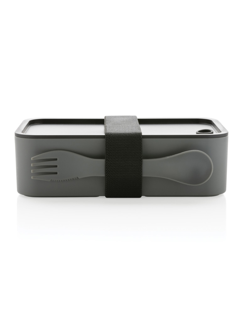 Lunch box avec fourchette-cuillère en rPP GRS personnalisable