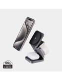 Chargeur 15W pliable 3 en 1 en aluminium recyclé RCS Terra personnalisable
