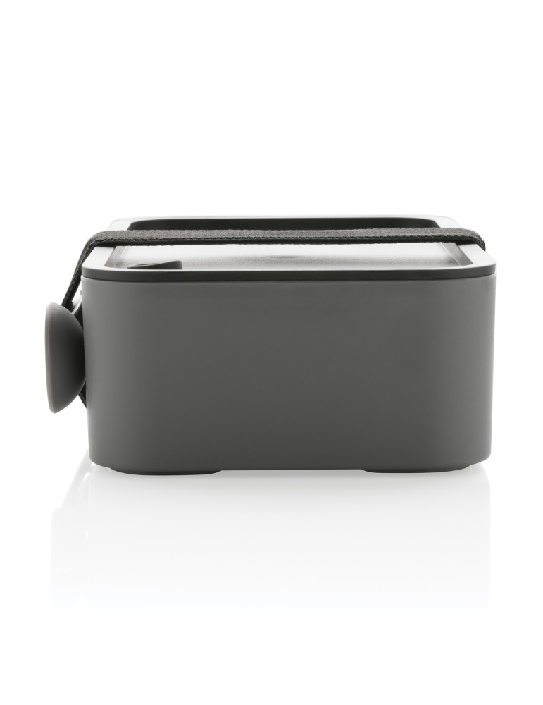 Lunch box avec fourchette-cuillère en rPP GRS personnalisable