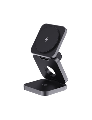 Chargeur 15W pliable 3 en 1 en aluminium recyclé RCS Terra personnalisable 2