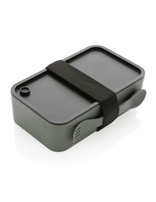 Lunch box avec fourchette-cuillère en rPP GRS personnalisable