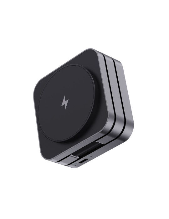 Chargeur 15W pliable 3 en 1 en aluminium recyclé RCS Terra personnalisable