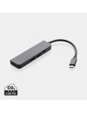 Hub Terra USB-C avec HDMI 4K en aluminium RCS personnalisable