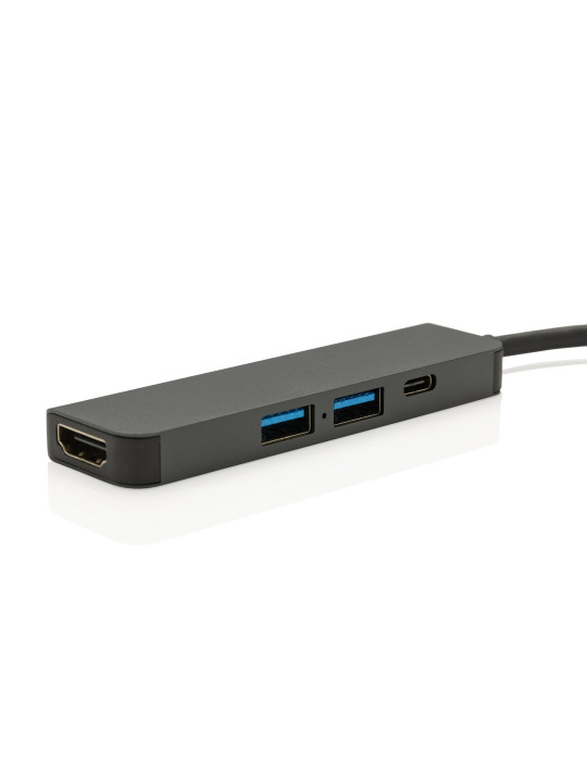 Hub Terra USB-C avec HDMI 4K en aluminium RCS personnalisable