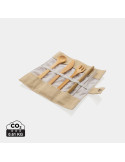 Ensemble de couverts de voyage en bambou réutilisable personnalisable