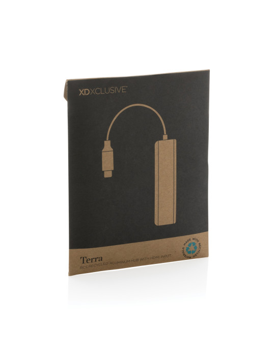 Hub Terra USB-C avec HDMI 4K en aluminium RCS personnalisable