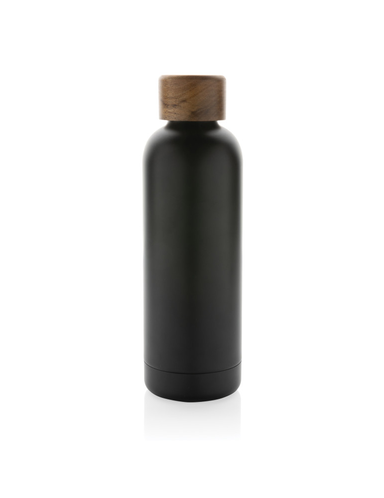 Gourde Wood 500 ml en acier RCS et acacia personnalisable