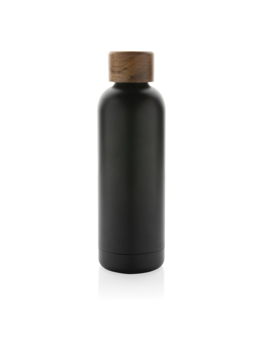 Gourde Wood 500 ml en acier RCS et acacia personnalisable