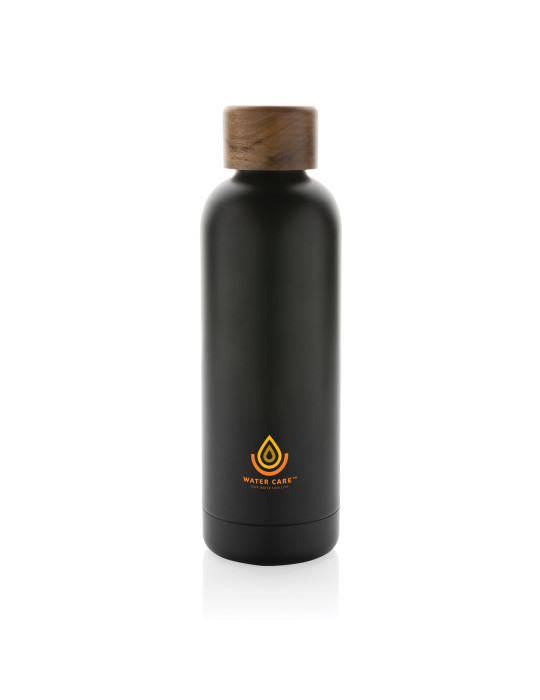Gourde Wood 500 ml en acier RCS et acacia personnalisable