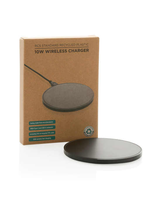 Chargeur induction 10W en plastique recyclé RCS personnalisable