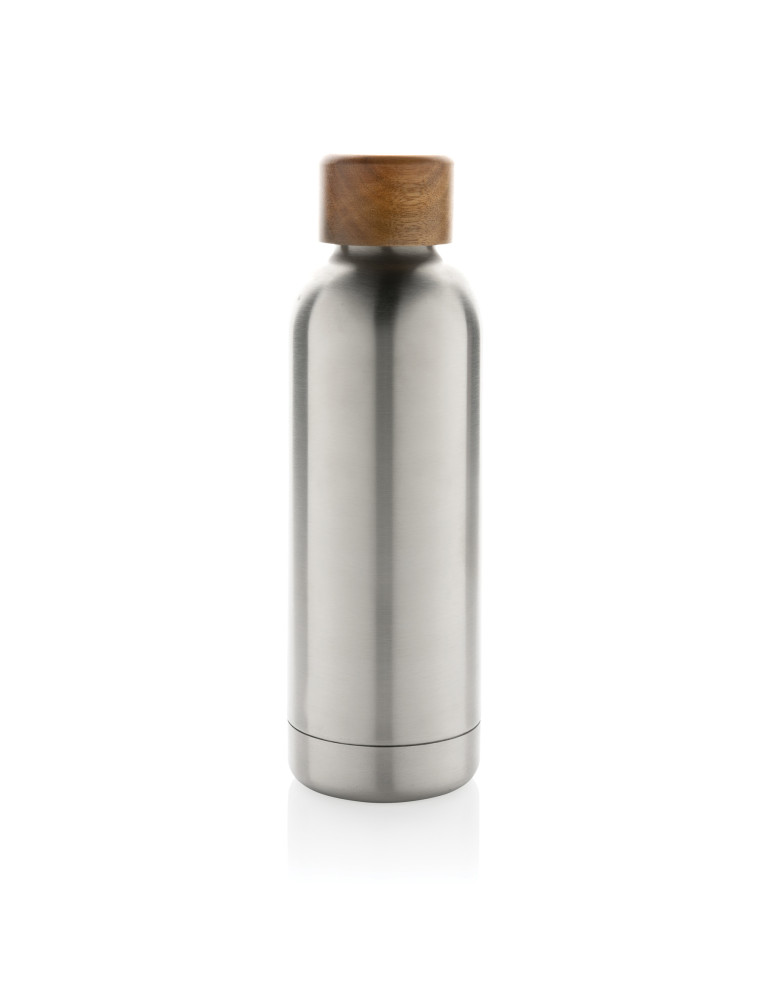 Gourde Wood 500 ml en acier RCS et acacia personnalisable