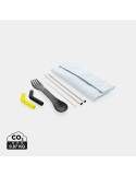 Set pailles 2 pcs et couverts Tierra personnalisable