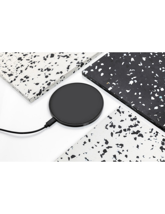 Chargeur induction 10W en plastique recyclé RCS personnalisable