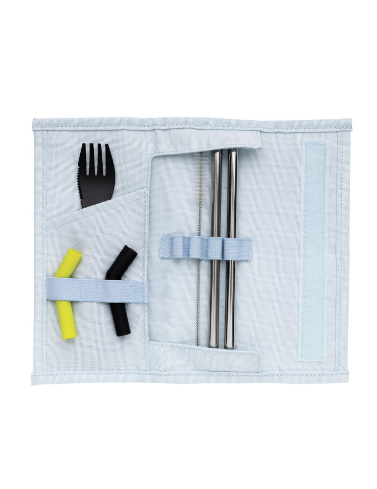 Set pailles 2 pcs et couverts Tierra personnalisable