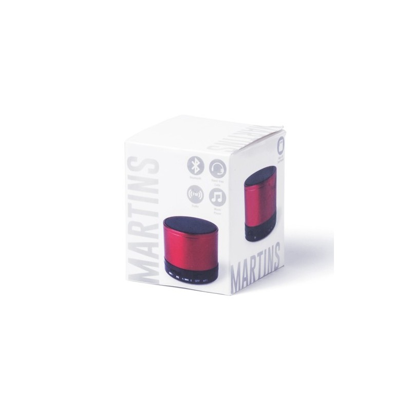 Haut-Parleur Bluetooth Économique 3W Personnalisé Martins Matières : métal Couleurs : bleu objet promotionnel éco-responsable