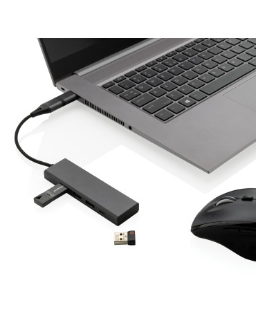 Hub Terra trois USB-A et un USB-C en aluminium RCS personnalisable 2