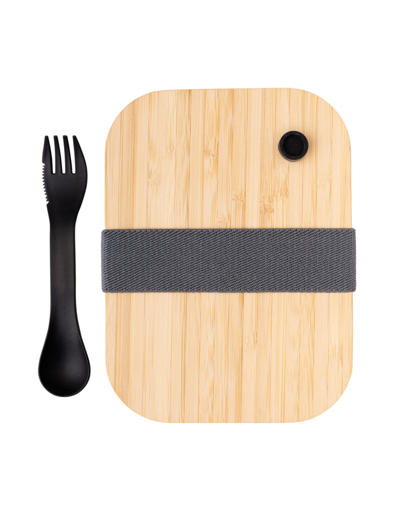 Boîte repas en verre avec couvercle en bambou personnalisable