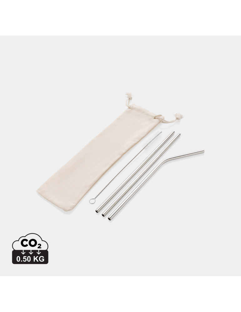 Ensemble de pailles en acier inoxydable personnalisable