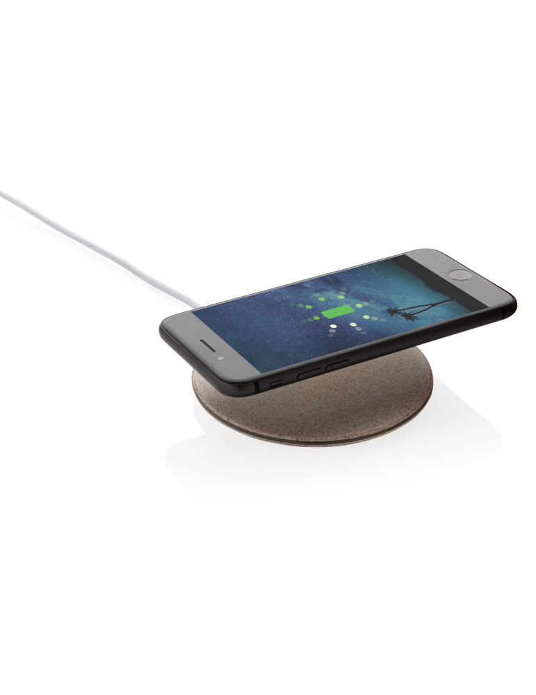 Chargeur à induction 5W en fibre de paille personnalisable