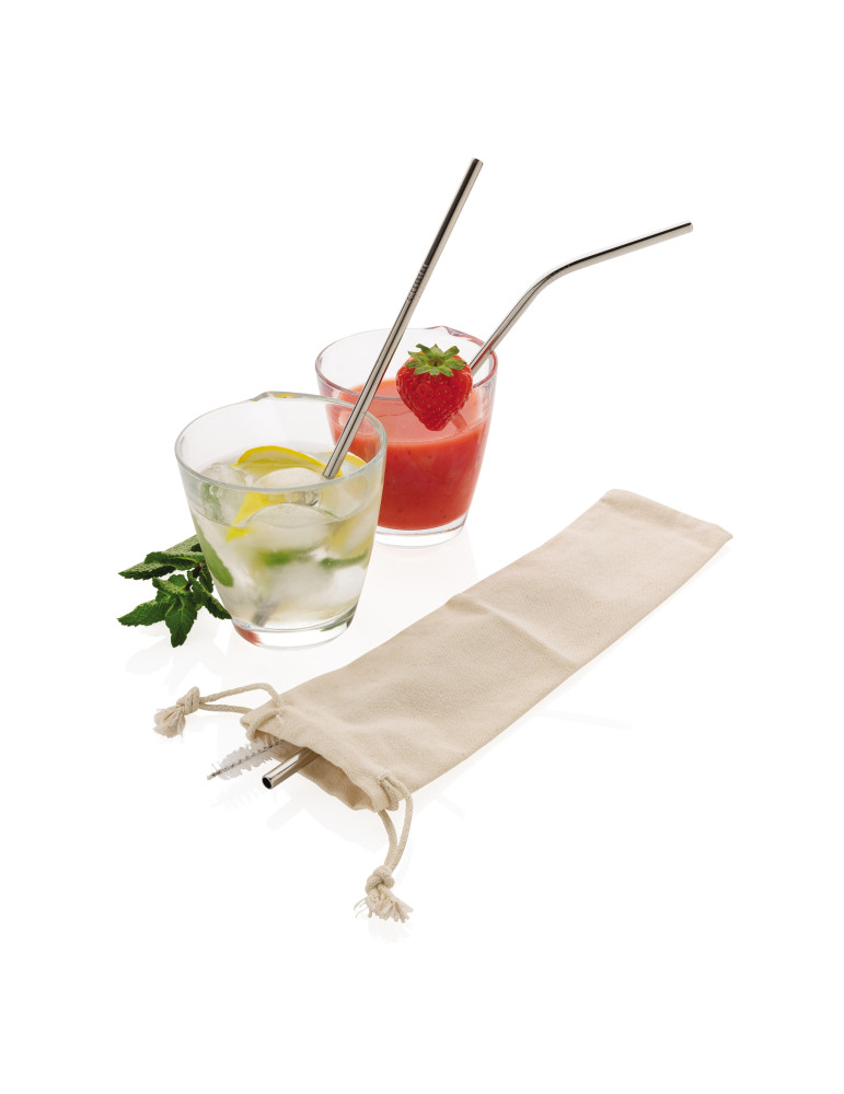 Ensemble de pailles en acier inoxydable personnalisable