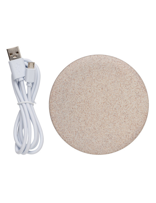 Chargeur à induction 5W en fibre de paille personnalisable