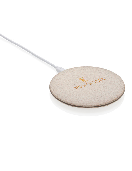 Chargeur à induction 5W en fibre de paille personnalisable