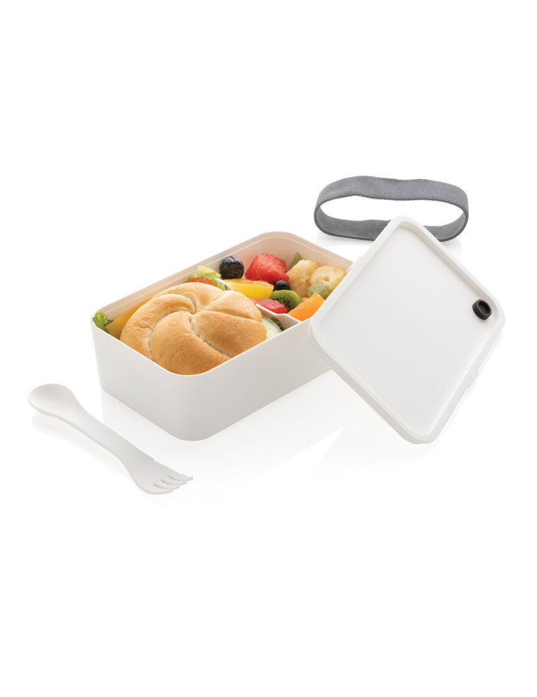 Boîte à Lunch en PP avec fourchette-cuillère personnalisable
