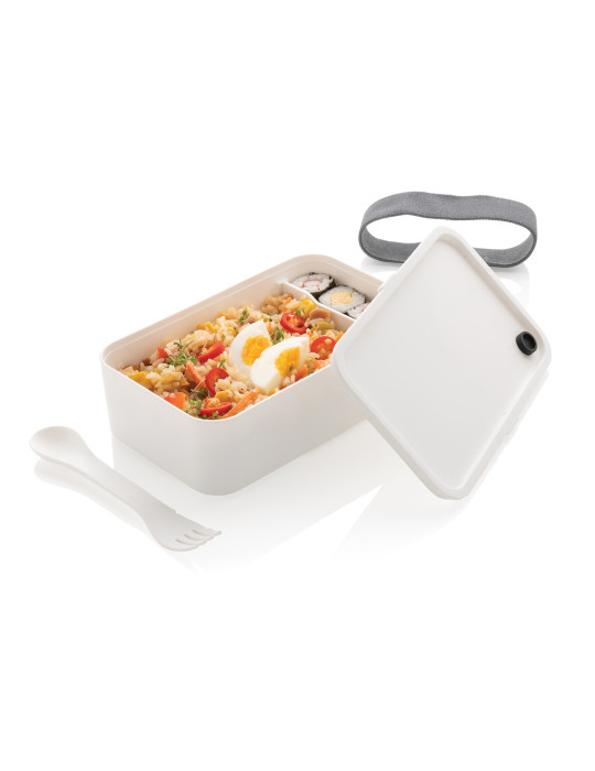 Boîte à Lunch en PP avec fourchette-cuillère personnalisable