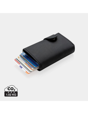 Porte-cartes RFID en aluminium avec portefeuille PU personnalisable