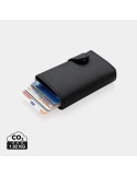 Porte-cartes RFID en aluminium avec portefeuille PU personnalisable