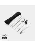 Ensemble de 4 couverts réutilisables en acier inoxydable personnalisable