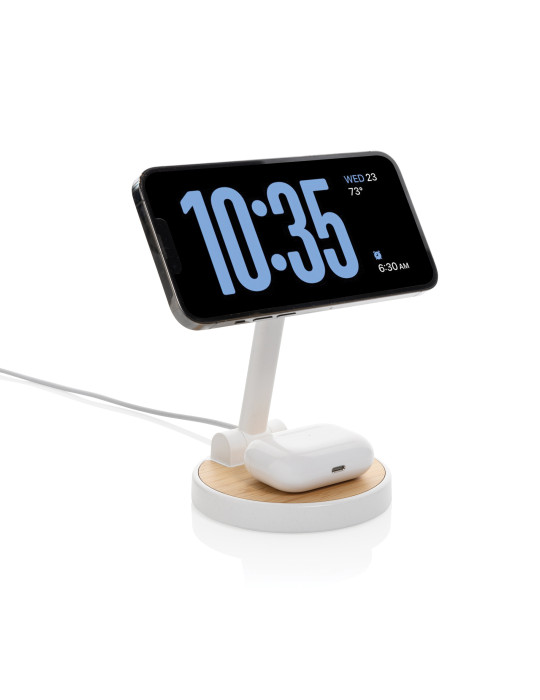 Chargeur 15W magnétique 2 en 1 Ontario personnalisable