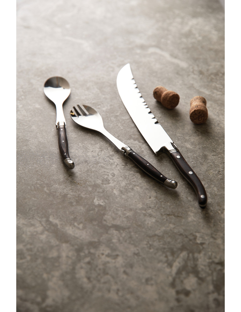 Couverts à salade Vinga Gigaro manches pakkawood personnalisable
