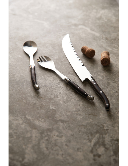 Couverts à salade Vinga Gigaro manches pakkawood personnalisable