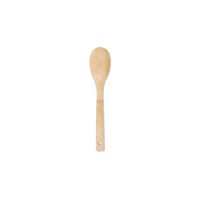 Cuillère à salade en bambou personnalisée - MAYEN Matières : bambou Couleurs : beige personnalisable avec votre logo