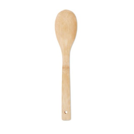 Cuillère à salade en bambou personnalisée - MAYEN Matières : bambou Couleurs : beige personnalisable avec votre logo