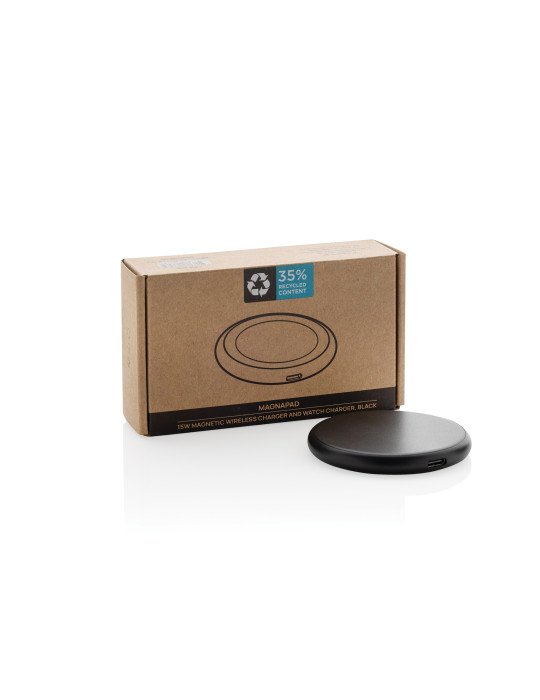 Chargeur 15 W 3 en 1 sans fil en plastique RCS Magnapad personnalisable