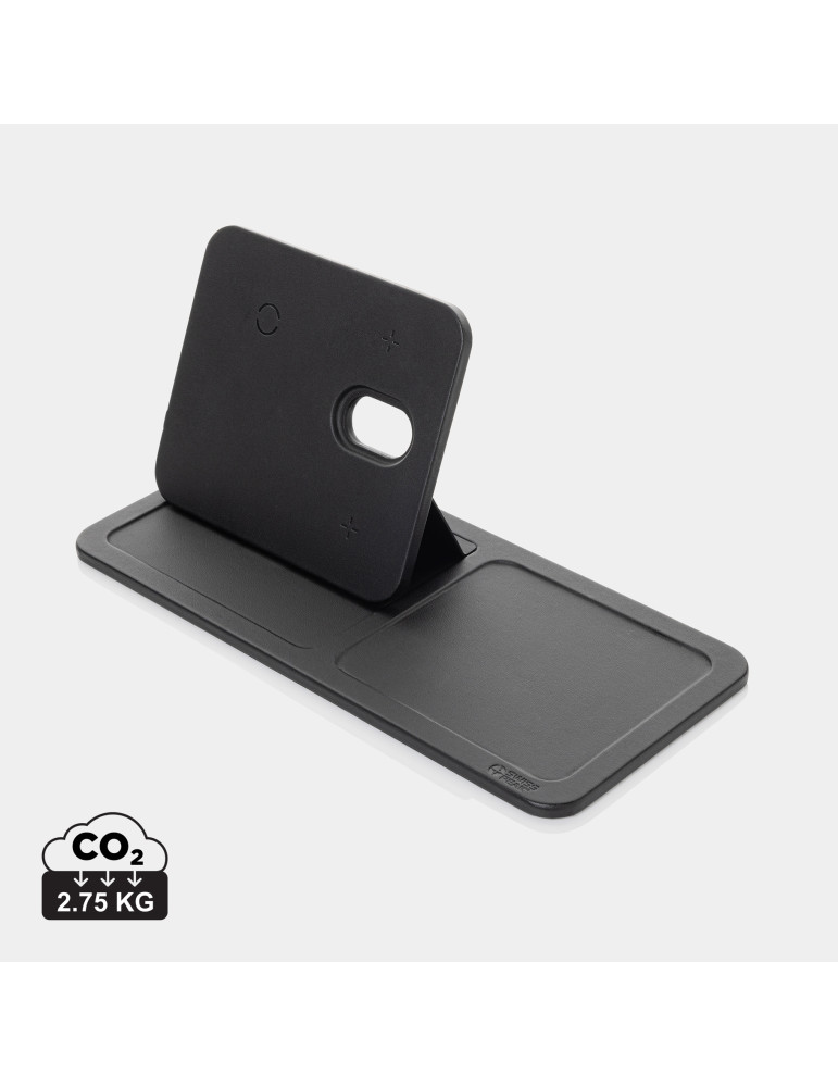 Plateau de bureau Swiss Peak avec chargeur 3 en 1 personnalisable
