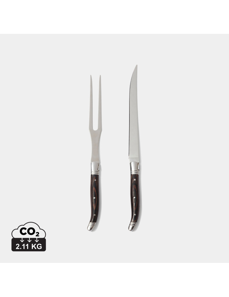 Set à découper Vinga Gigaro couteau et fourchette personnalisable