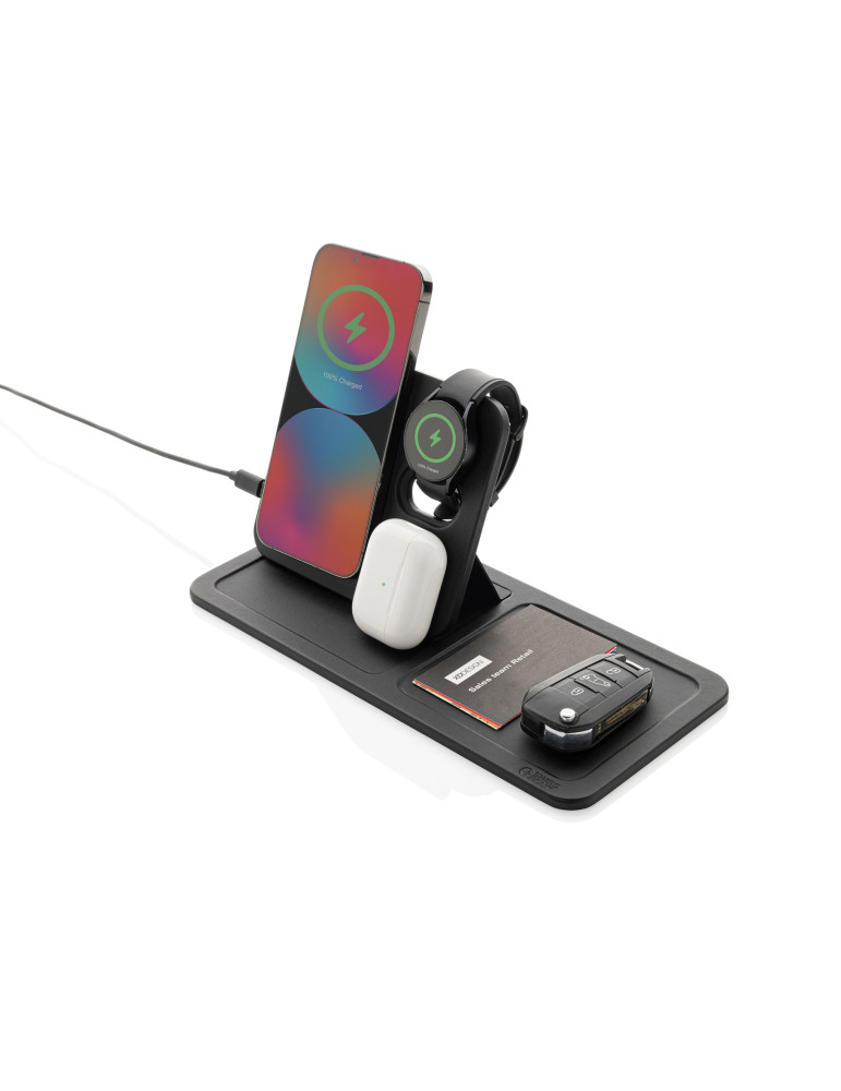 Plateau de bureau Swiss Peak avec chargeur 3 en 1 personnalisable