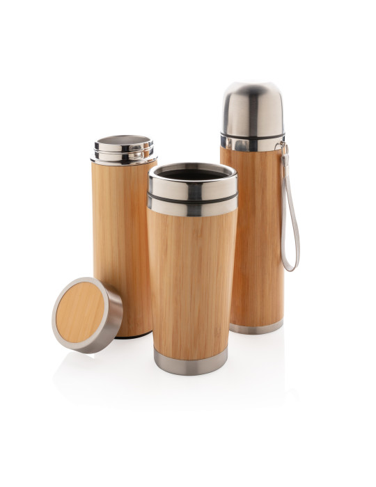 Gourde bambou 300 ml à goulot large personnalisable