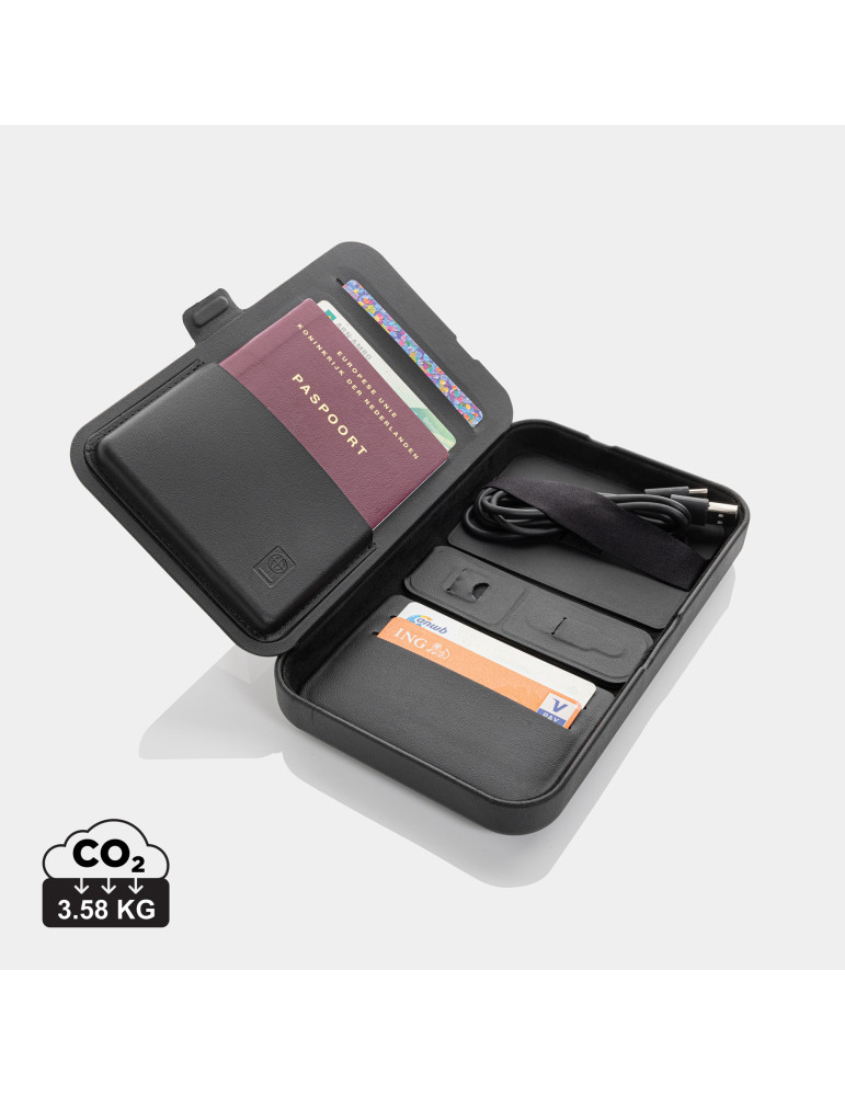 Étui Swiss Peak avec chargeur 3 en 1 et portefeuille amovible personnalisable