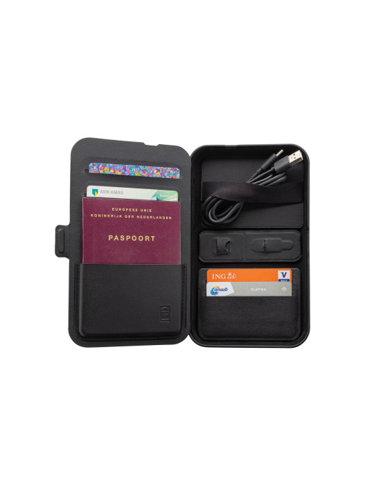 Étui Swiss Peak avec chargeur 3 en 1 et portefeuille amovible personnalisable