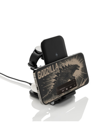 Chargeur 15W 3 en 1 en plastique recyclé RCS Powerpal personnalisable 2