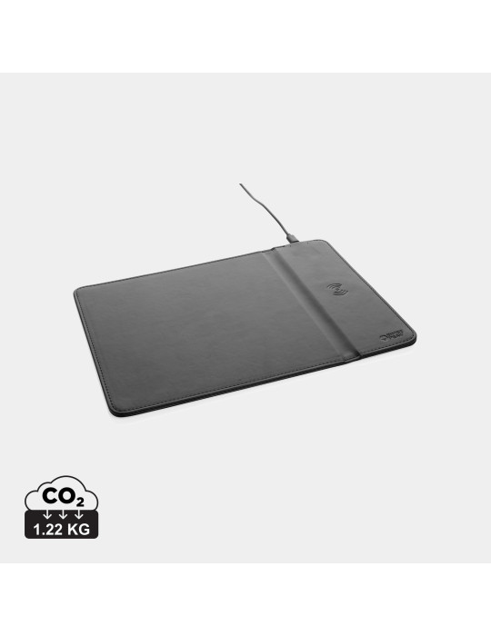 Tapis souris Swiss Peak en PU recyclé avec chargeur 10 W personnalisable