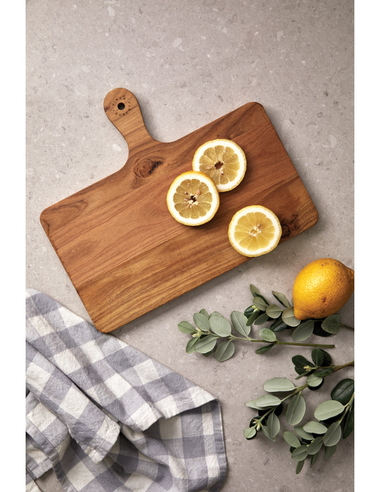 Planche de service horizontale Vinga Buscot en teck FSC personnalisable