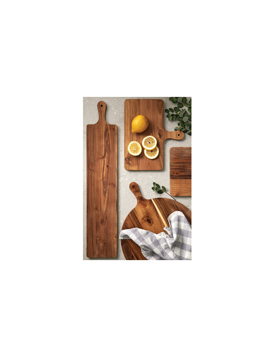 Planche de service horizontale Vinga Buscot en teck FSC personnalisable
